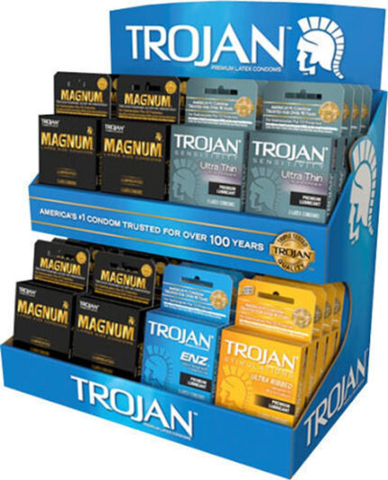 TROJAN Condom Variety Counter Display - 32 Packs